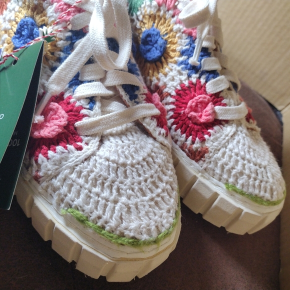 FARM RIO Sunset Crochet Flatform Sneaker 11 Multicolor 43 - Picture 4 of 9